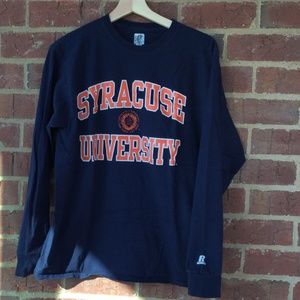 Russell Athletics Syracuse University Long Sleeve T shirt  Blue and orange